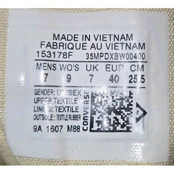 Converse Chuck Taylor All Star Hi Top Metallic Light Gold 153178F Women 9 Men 7 - Picture 9 of 11